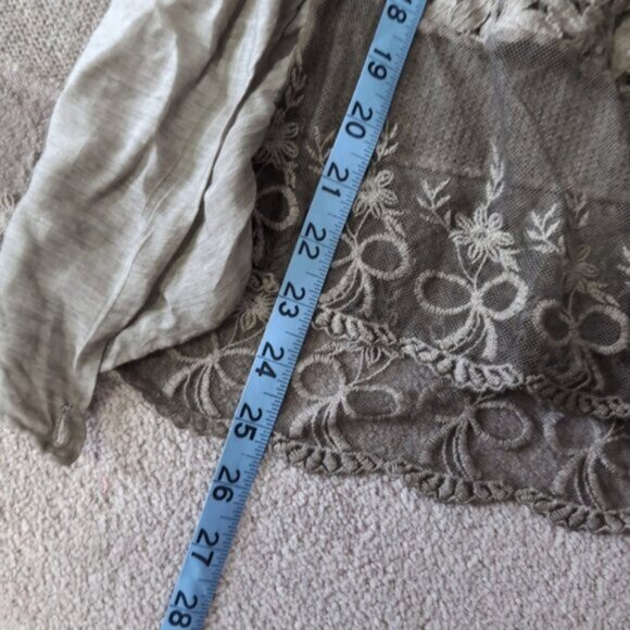 Made In Italy Wool Mohair Lagenlook Boho Forest Fairy Crochet Lace Cardigan OS - Picture 5 of 7